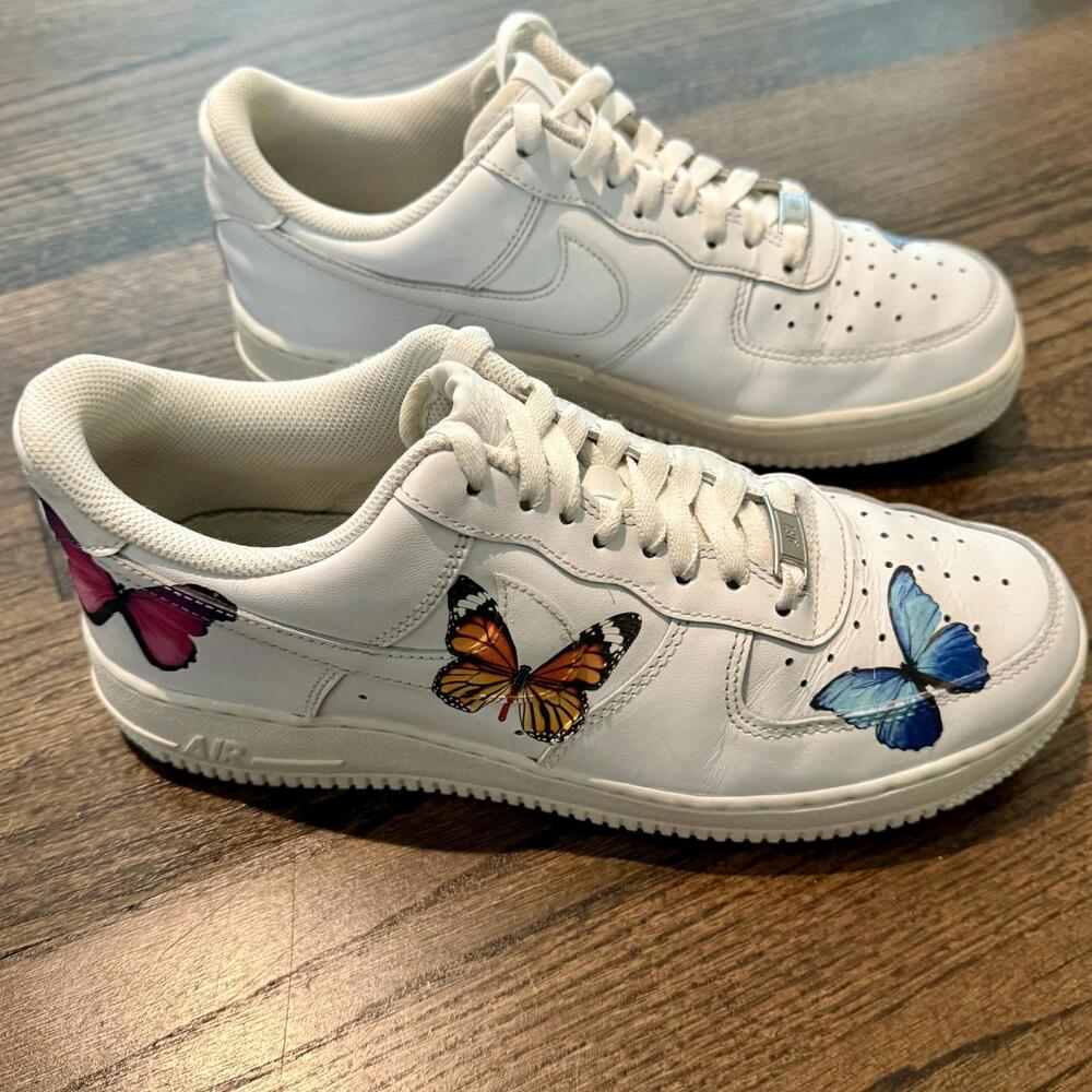 Nike Air Force 1 Low Custom Butterfly Sneakers Women's Size 11